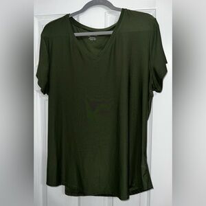 NoBo Olive Green V-Neck XXXL